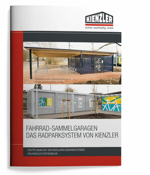 Deckblatt der Broschüre für Kienzler Fahrrad-Sammelgaragen