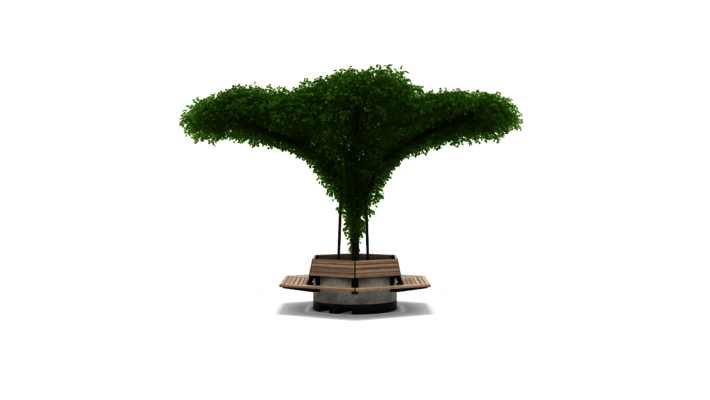 Urban-Multi-Tree mit Sitzbank