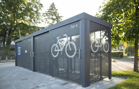 Fahrradsammelschließanlage von Kienzler Stadtmobiliar Fahrradsammelschließanlage von Kienzler Stadtmobiliar