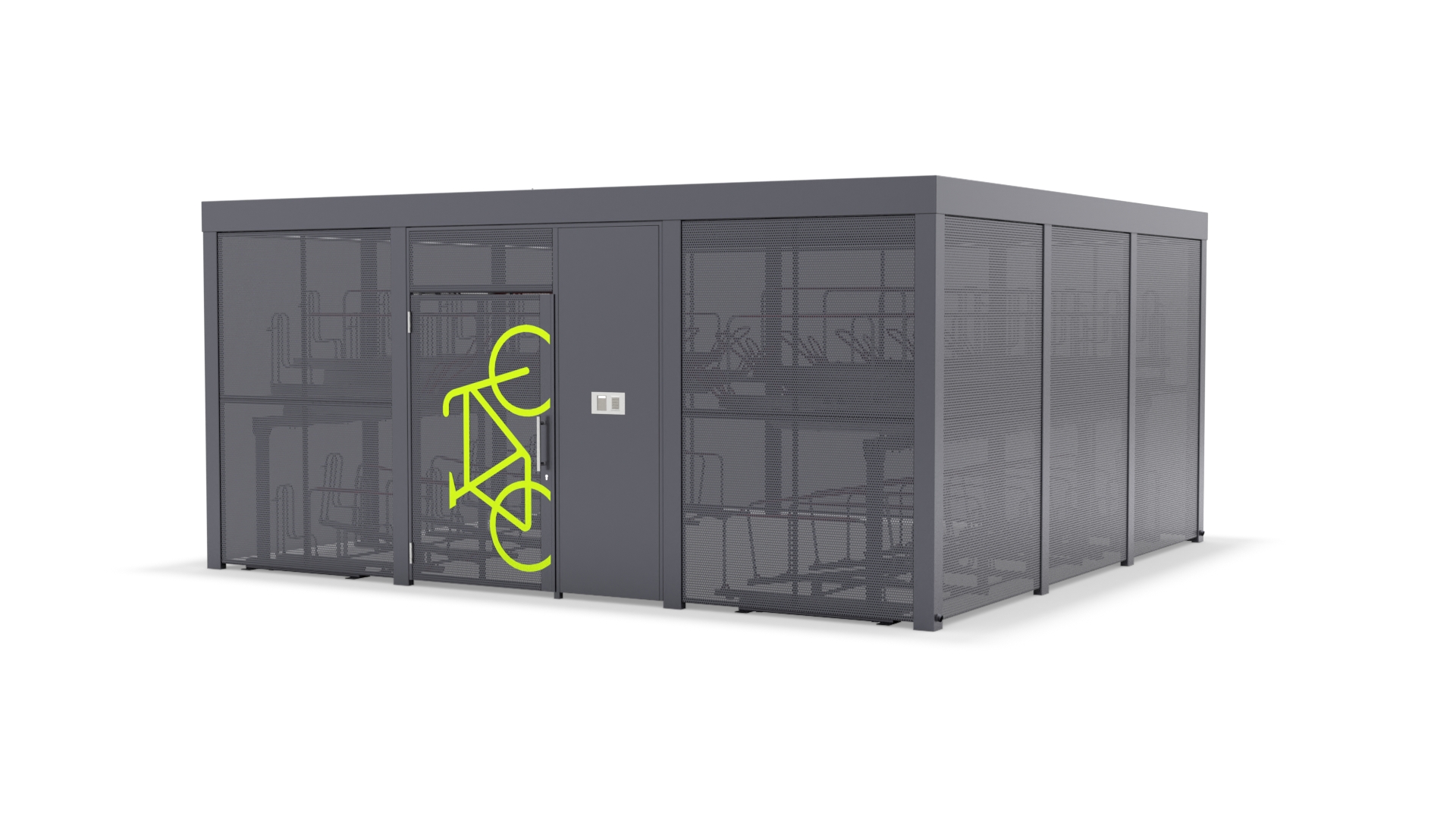 Fahrrad-Sammelschließanlage K21 Ferro Anschlagtür K-Hub