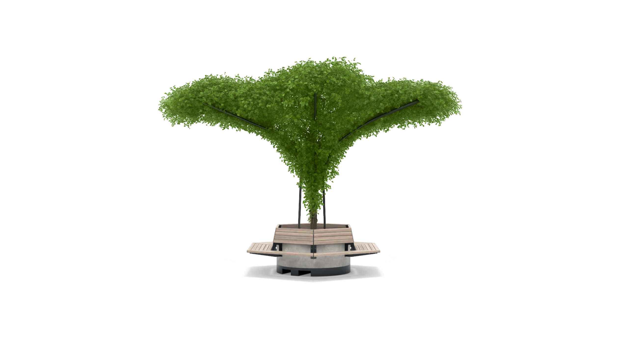 Urban-Multi-Tree mit Sitzbank