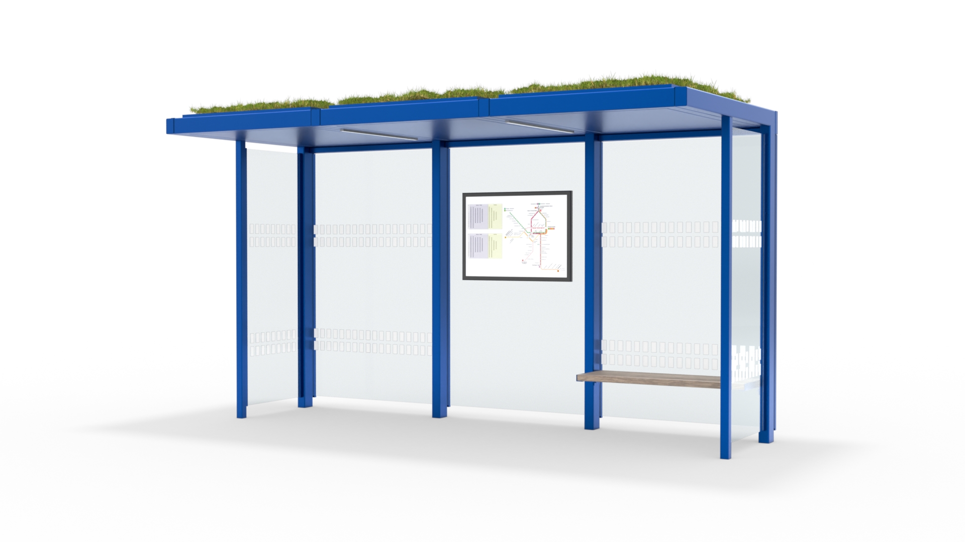 Fahrgastunterstand K26 Modulo Dachbegrünung